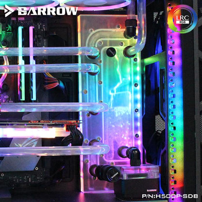 Barrow H500P-SDB V1, Waterway Boards For CoolerMaster H500P Case, For Intel CPU Water Block & Single GPU Building