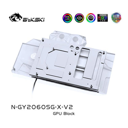 FormulaMod Bykski RTX 2060 full-cover GPU waterblock — silent local AI workload cooling (view 2)