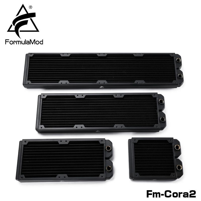 FormulaMod Fm-CoRa2 28mm Thickness Copper Radiator 120/240/360/480 Black Suitable For 120 Fans