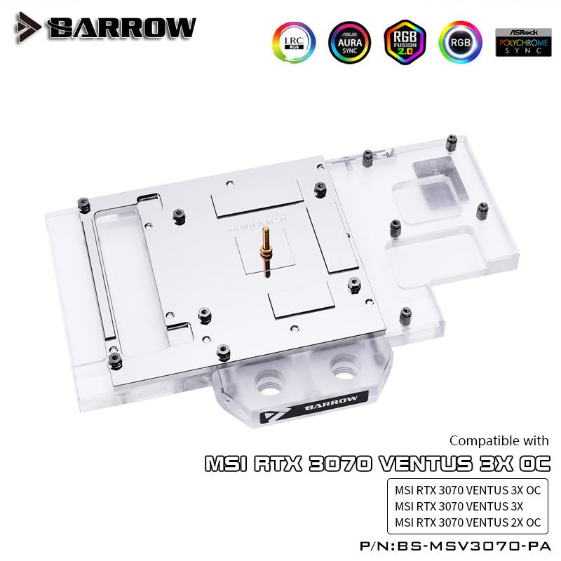 FormulaMod Barrow RTX 3070 full-cover GPU waterblock — silent local AI workload cooling (view 3)