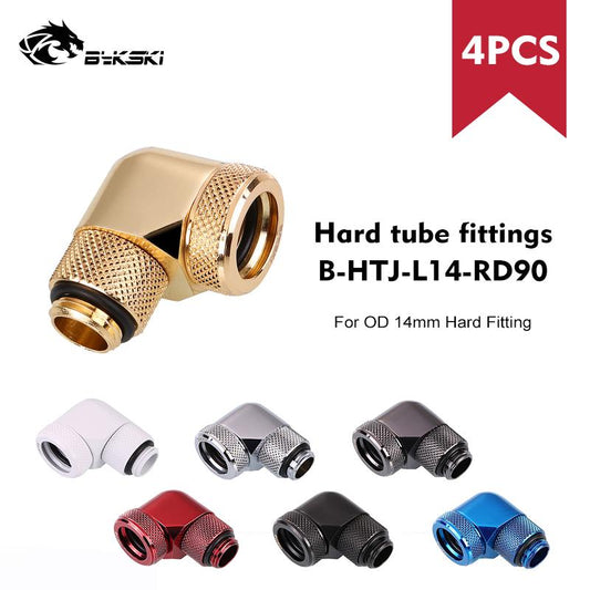Bykski Hard Tube Fitting With 90 Degree Rotary Bykski G1/4" 90° Rotatable Water Cooling Adapter For | Water Cooling Fitting