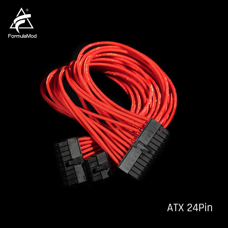 FormulaMod Fm-HS-W, 18AWG ATX 24Pin Fully Modular PSU Weaving Cables, For Asus THOR & SeaSonic Focus/Prime Series Modular PSU