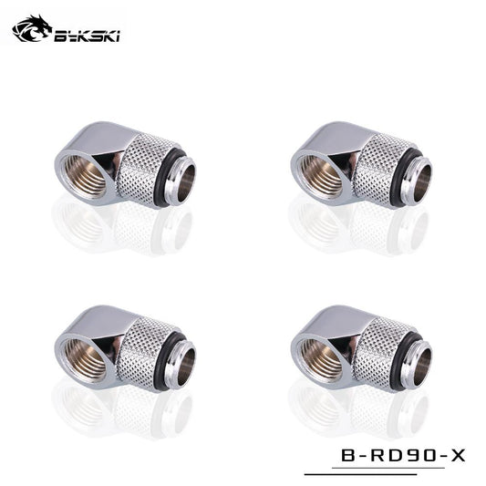 Bykski 90° Adapter Rotary Fitting Bykski G1/4" Computer Case Water Cooling Copper Equipment Adjust | Water Cooling Fitting