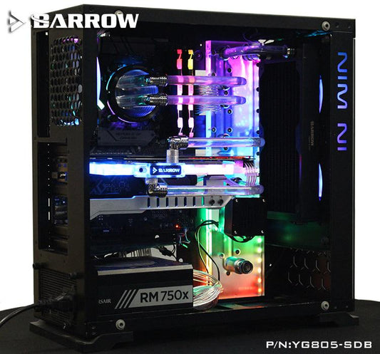Barrow YG805-SDB, Waterway Boards For IN WIN 805/805C Case, For Intel CPU Water Block & Single GPU Building