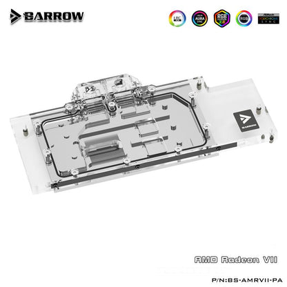 Barrow BS-AMRVII-PA, LRC 2.0 Full Cover Graphics Card Water Cooling Blocks, For AMD Founder | Water Cooling Accessory
