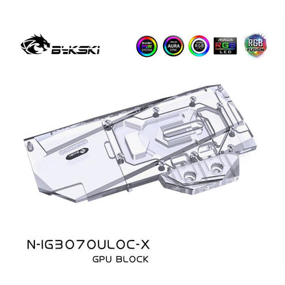 Bykski 3070 GPU bloc de refroidissement par eau pour coloré iGame RTX3070 Advanced OC, refroidisseur de liquide de carte graphique, N-IG3070ULOC-X 