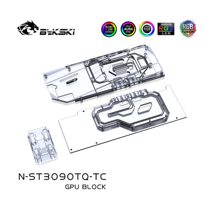 Bykski GPU Block With Active Waterway Backplane Cooler For ZOTAC RTX 3090 3080 G6X TianQi Apocalypse N-ST3090TQ-TC