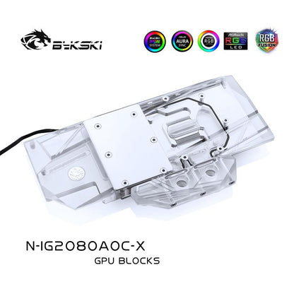 FormulaMod Bykski RTX 2080 full-cover GPU waterblock — silent local AI workload cooling (view 5)