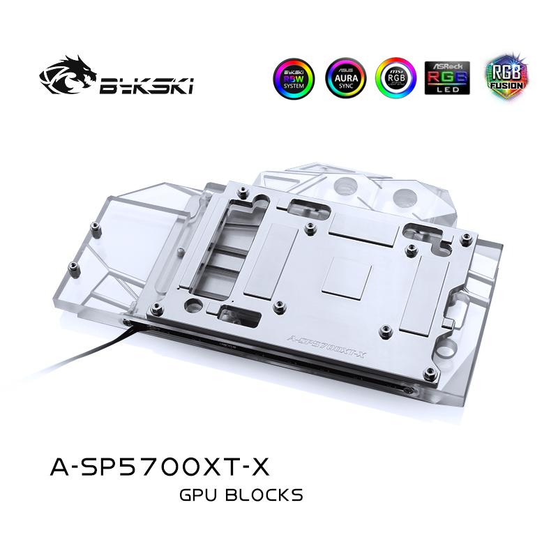 Bykski A-SP5700XT-X GPU Water Cooling Block For Sapphire RX 5700 XT Pulse, MSI RX5700XT Mech/Evoke Dataland RX5700XT Red Devil