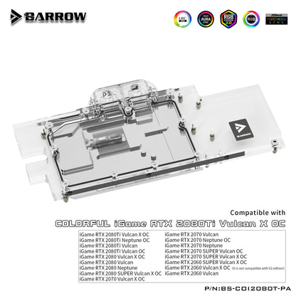 FormulaMod Barrow RTX 2080Ti full-cover GPU waterblock — silent local AI workload cooling (view 2)