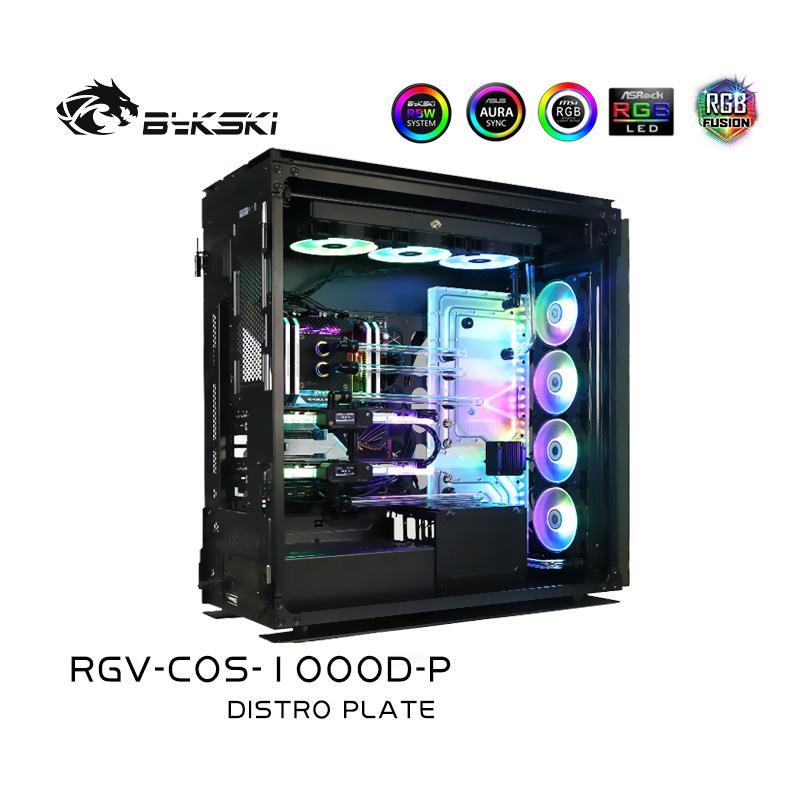 Bykski Distro Plate For CORSAIR 1000D Case, Waterway Boards For Intel CPU Water Block & Single GPU Building, | Distro Plate