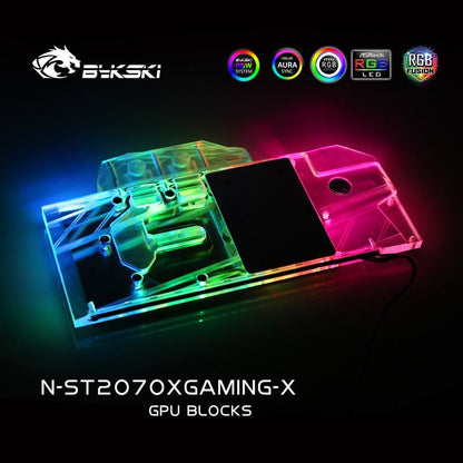 Bykski N-ST2070XGAMING-X, bloc de refroidissement par eau de carte graphique à couverture complète, pour Zotac RTX2070 8GD6/6GD6 X-Gaming OC, GTX1660Ti 6GD6