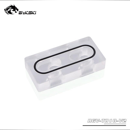 Bykski RGV-TR10-V2, Waterway Board Adjustment Module, Acrylic Material, Adjust Inlet/Outlet, | PC Water Cooling Accessory