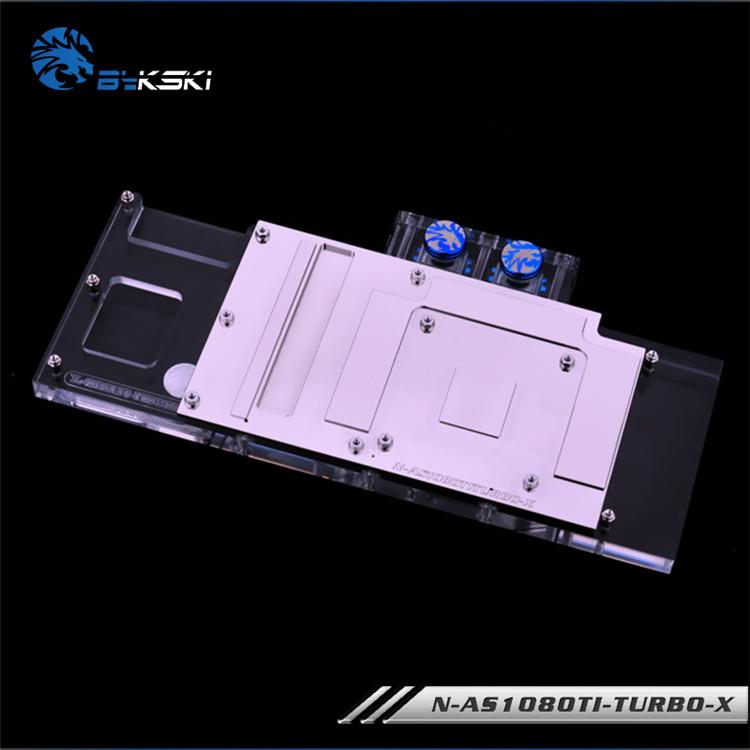 Bykski N-AS1080TI TURBO-X, Full Cover Graphics Card Water Cooling Block RGB/RBW, For Asus Turbo-GTX1080Ti/1080/1070Ti