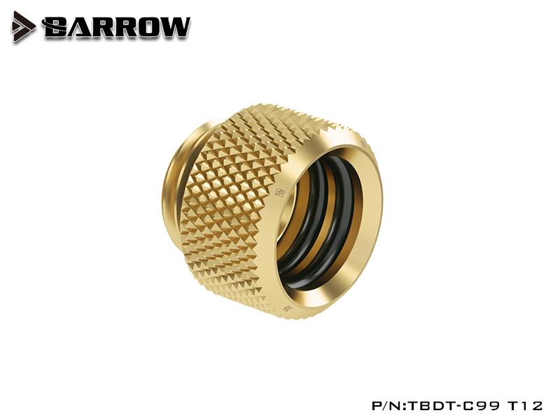 Barrow TBDT-C99 T12, OD12mm Hard Tube Fittings, G1/4 Adapters For OD12mm Hard Tubes | Water Cooling Fitting