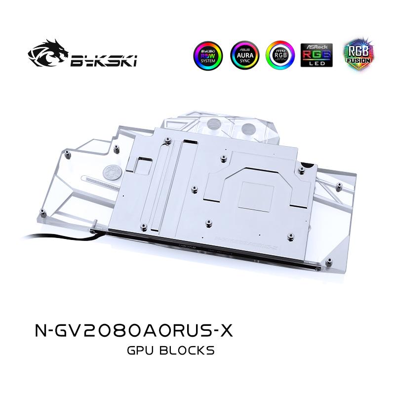 Bykski N-GV2080AORUS-X, Full Cover Graphics Card Water Cooling Block For Gigabyte AORUS RTX2080 Xtreme 8G/ RTX2070 Xtreme