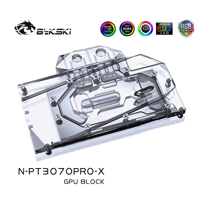 Bykski GPU Water Block For Palit RTX 3070/3070Ti/3060Ti GamingPro, Leadtek / Yeston / Emtek / PNY / Gainward 3070, Full Cover Cooler CPU GPU, N-PT3070PRO-X