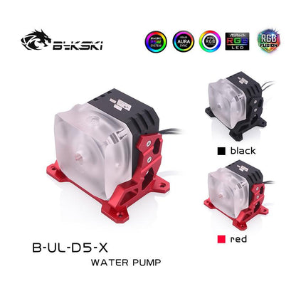 Bykski B-UL-D5-X, D5 Pump With Bracket & Armor, Aluminum Alloy Bracket And Armor, Head 3.8 Meters, Flow | Water Cooling Pump