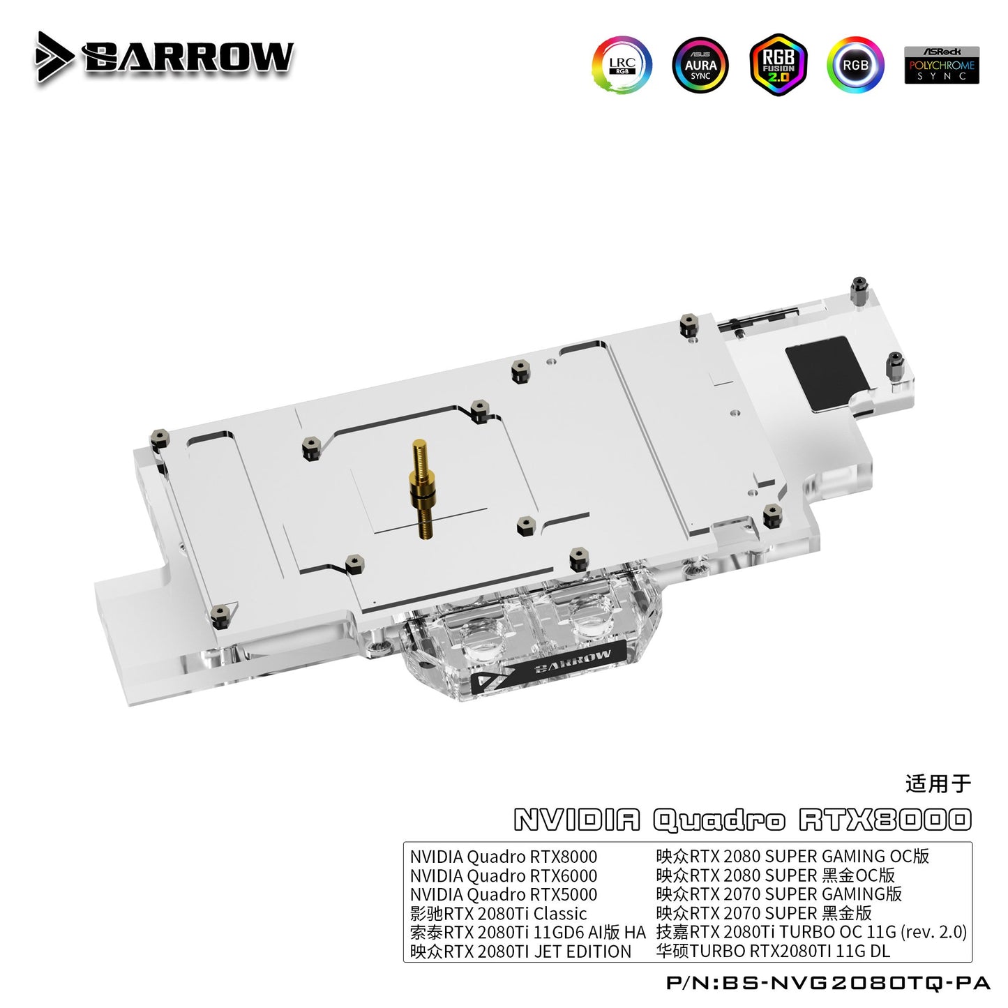 FormulaMod Barrow RTX 5000 full-cover GPU waterblock — silent local AI workload cooling (view 5)