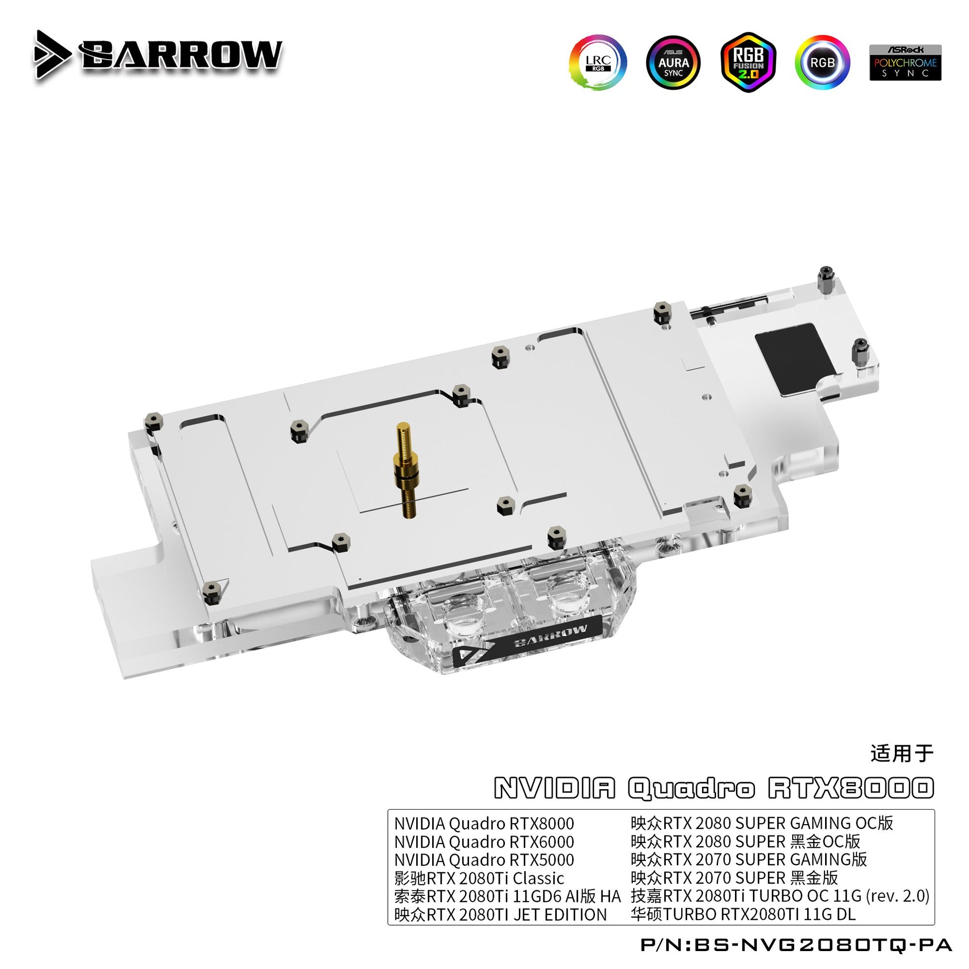 FormulaMod Barrow RTX 5000 full-cover GPU waterblock — silent local AI workload cooling (view 5)
