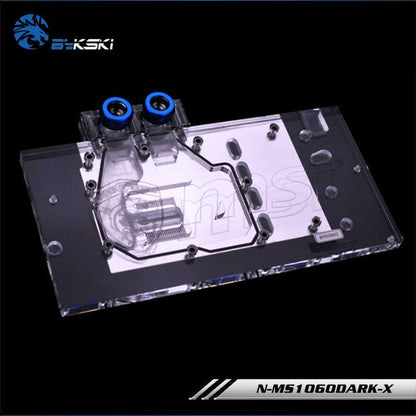 Bykski N-MS1060DARK-X, Full Cover Graphics Card Water Cooling Block RGB/RBW for MSI GeForce GTX1060 6G | Water Cooling Block