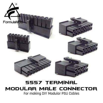 FormulaMod Fm-JL, 5557 Terminal Modular Male Conntector, Modular 12/14/16/18/20Pin Connector For Making Modular Extension Cables