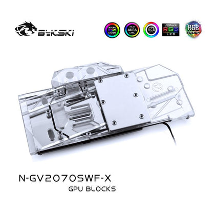 FormulaMod Bykski RTX 2070 SUPER full-cover GPU waterblock — silent local AI workload cooling
