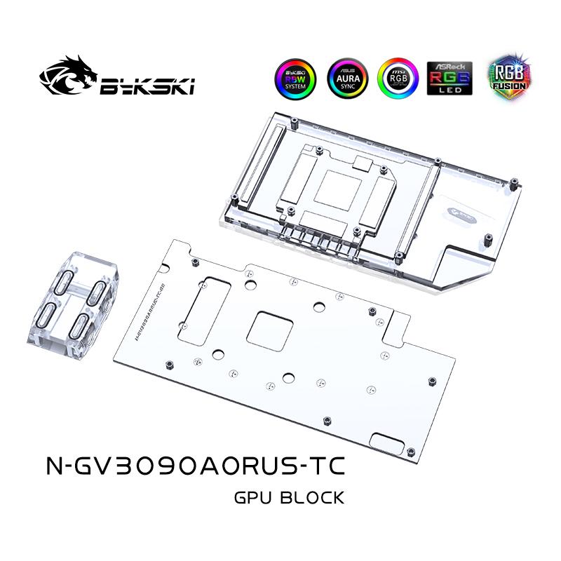Bykski GPU Block With Active Waterway Backplane Water Cooling Cooler For GiGabyte RTX 3090 3080 Aorus Master N-GV3090AORUS-TC