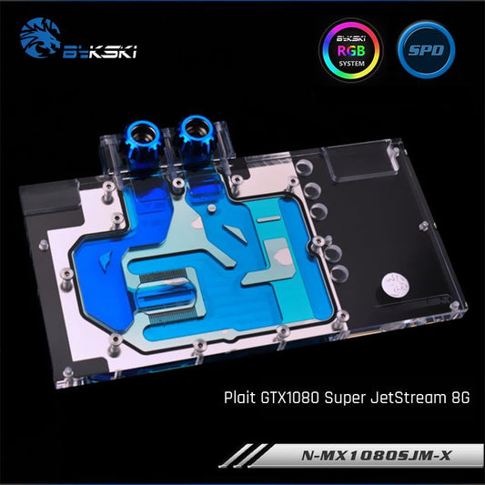 Bykski N-MX1080SJM-X,Full Cover Graphics Card Water Cooling Block for Palit GTX1080 SuperJetStream | Water Cooling Block