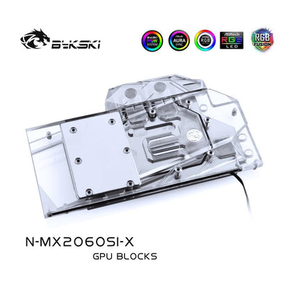 FormulaMod Bykski RTX 2060 full-cover GPU waterblock — silent local AI workload cooling (view 4)