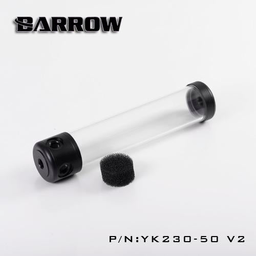 Barrow YK-50V2, 50mm Diameter Acrylic Cylindrical Tanks , Transparent Wall, 130/180/230/280mm Length , Water Cooling Reservoirs