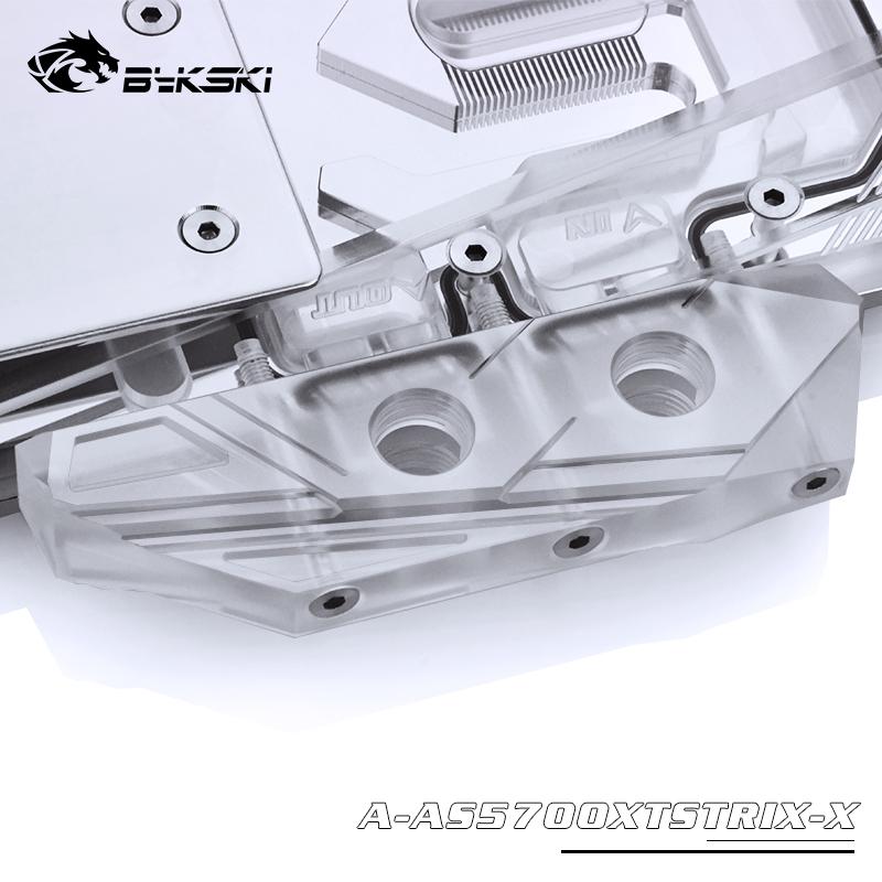 Bykski Full Cover Graphics Card Water Cooling Block For ASUS ROG STRIX RX5700XT O8G GAMING, A-AS5700XTSTRIX-X