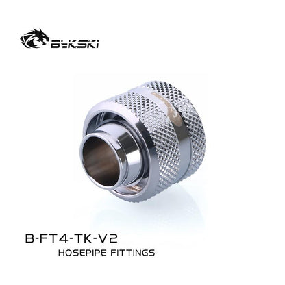 Bykski B-FT4-TK-V2, 1/2"ID*6/8"OD 13x19mm Soft Tube Fittings, G1/4" Fittings For Soft Tubes