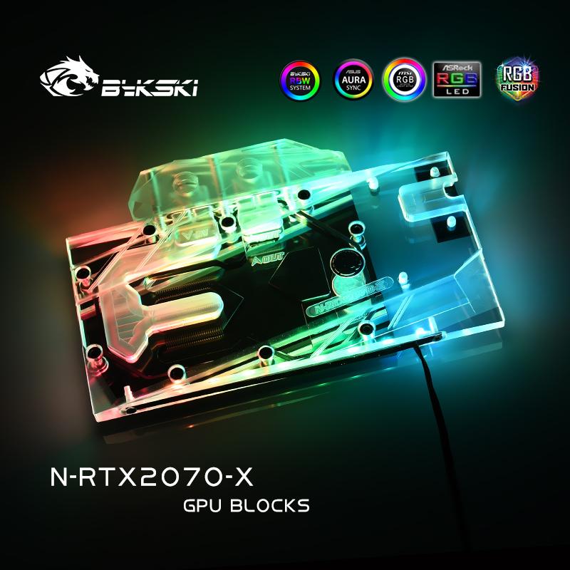 FormulaMod Bykski RTX 2070 full-cover GPU waterblock — silent local AI workload cooling (view 4)