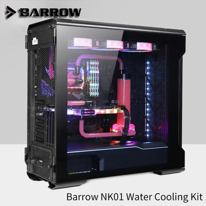 Barrow NK01 Water Cooling Kit With 5v 3pin Lighting , 2021 New High Quality Complete Loop , 360 Radiator , CPU Block , Reservoir