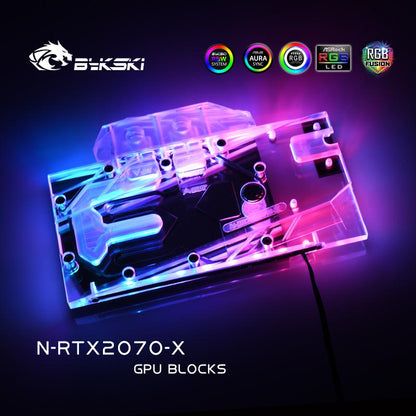 FormulaMod Bykski RTX 2070 full-cover GPU waterblock — silent local AI workload cooling (view 5)