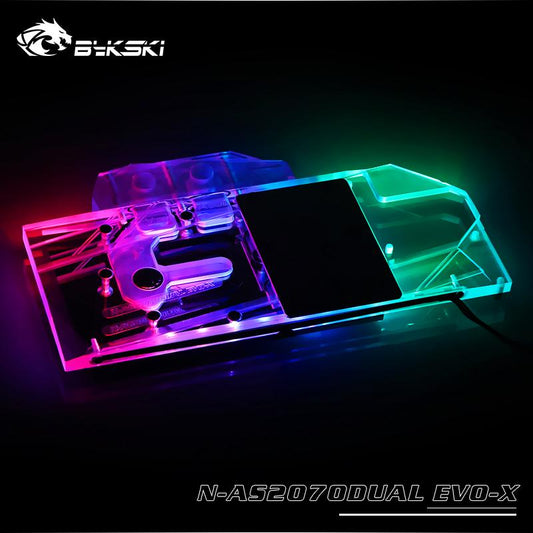 FormulaMod Bykski RTX 2070 full-cover GPU waterblock — silent local AI workload cooling (view 2)