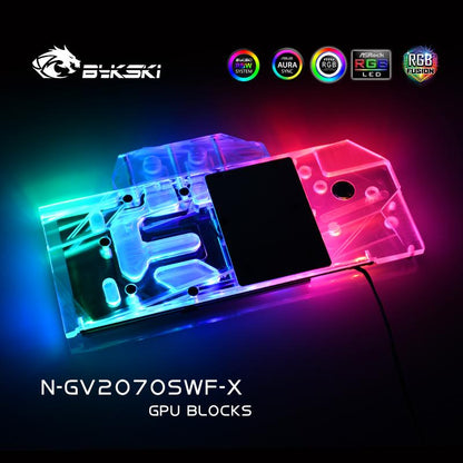 FormulaMod Bykski RTX 2070 SUPER full-cover GPU waterblock — silent local AI workload cooling (view 5)