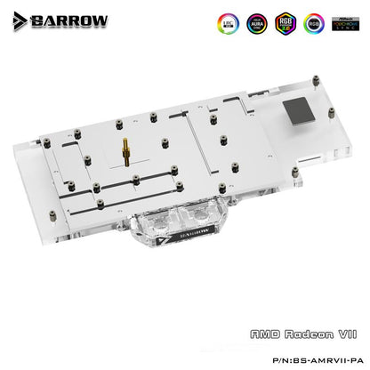 Barrow BS-AMRVII-PA, LRC 2.0 Full Cover Graphics Card Water Cooling Blocks, For AMD Founder | Water Cooling Accessory