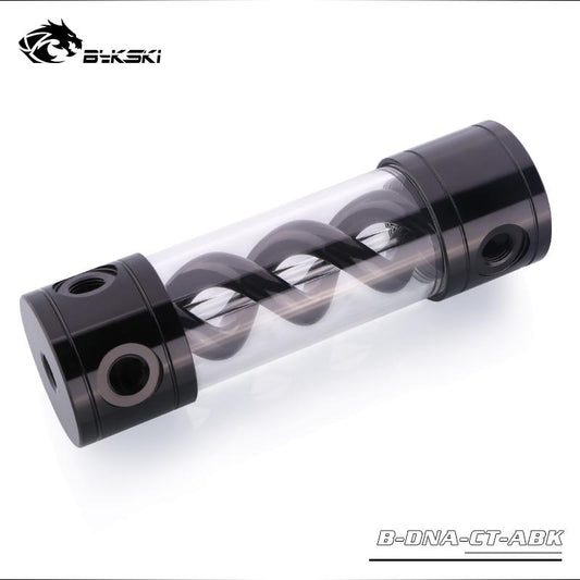 Bykski T Spiral Reservoir B-DNA-CT-ABK DNA Cylindrical Water Tank 180 260mm Aluminum Alloy Cover | Water Cooling Reservoir