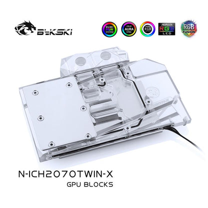 FormulaMod Bykski RTX 2070 full-cover GPU waterblock — silent local AI workload cooling (view 3)