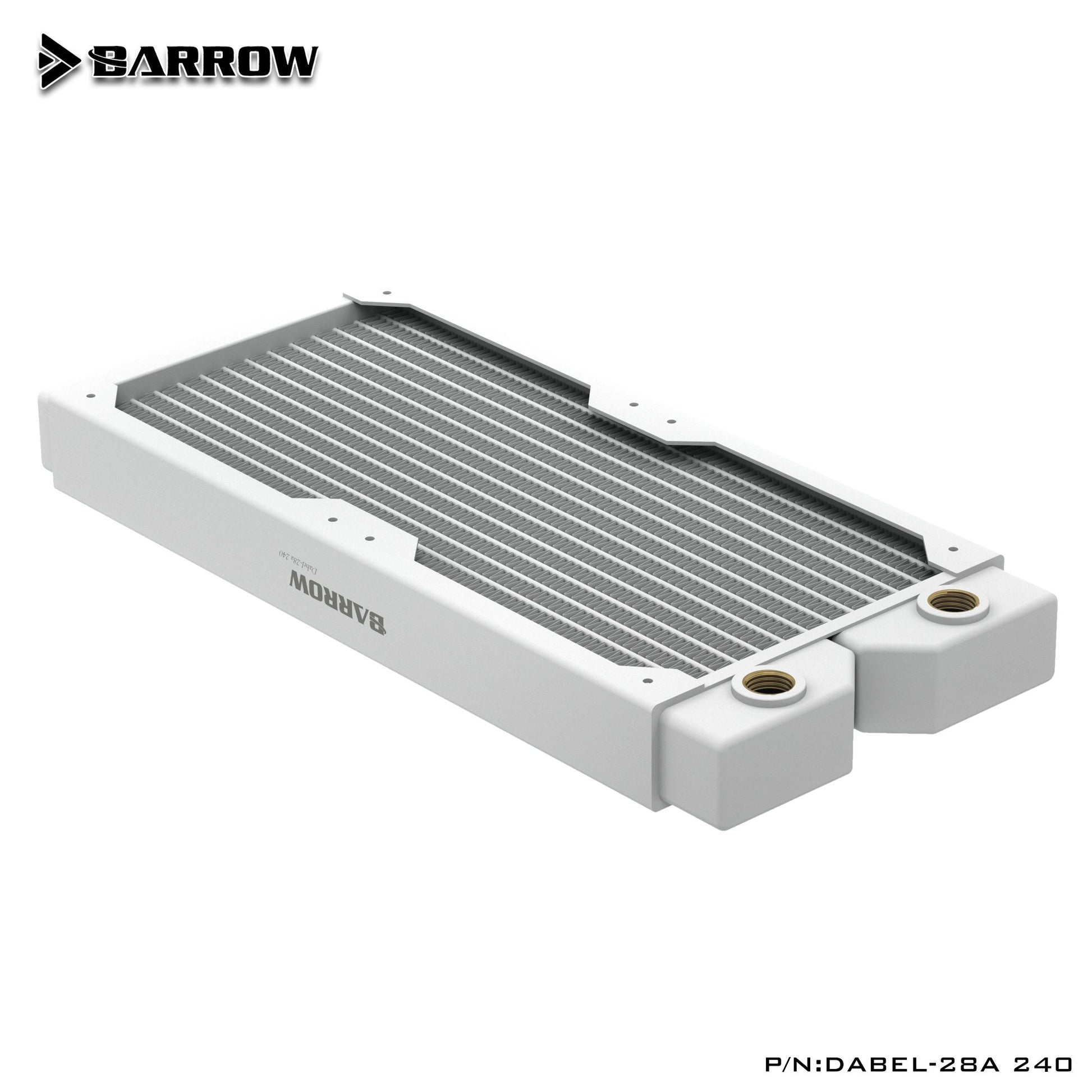 Barrow Radiator Dabel-28a 240 / 360 Copper G1/4" Thread White 240MM 360MM Computer Radiator Water | Custom Loop Radiator