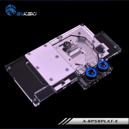Bykski Full Cover Graphics Card Water Cooling Block for Sapphire RX580 Nitro+ Special/Limited, Pulse RX580 4G/8GD5, A-SP58PLAT-X