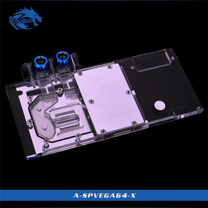 Bykski A-SPVEGA64-X, Full Cover Graphics Card Water Cooling Block for Non-Founder Edition Sapphire RX Vega 64 8G HBM2 NITRO+