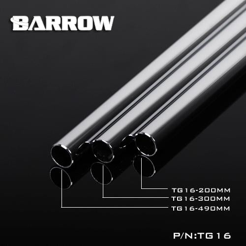 Barrow TG12/TG14/TG16, Red copper Chrome plating metal hard tube 200/300/490mm 10*12mm/12*14mm/14*16mm water cooling tube
