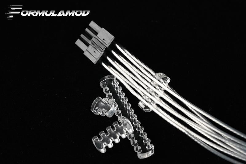 FormulaMod Fm-DYXJ, Transparent Acrylic Cable Combs, For Silver Plated Cables, 24Pin/8Pin/4Pin Cables Combs