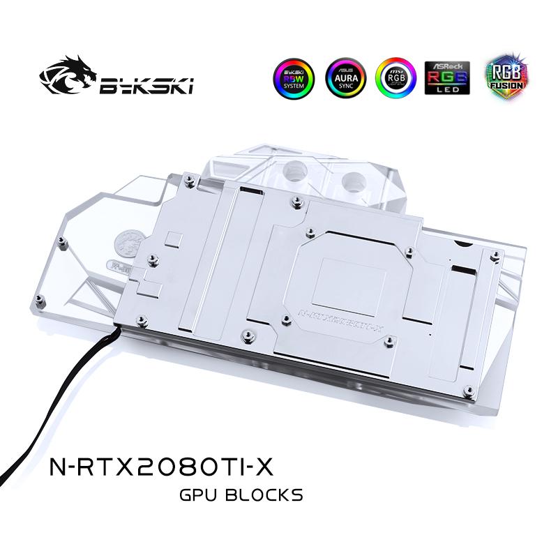 Bykski N-RTX2080TI-X Full Cover Graphic Card Water Cooling Block, Exclusive Backplane For Nvidia Founder Edition RTX2080/2080Ti