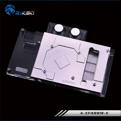 Bykski Full Cover Graphics Card Water Cooling Block For XFX RX 590/580/480/470, A-XF48BW-X