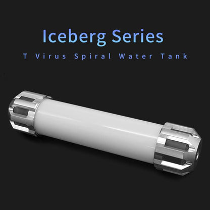 Barrow CMYKW-255 Iceberg Series Virus-T Réservoirs Couvercle en alliage d'aluminium + Corps en acrylique Spirale multicolore 255 mm 