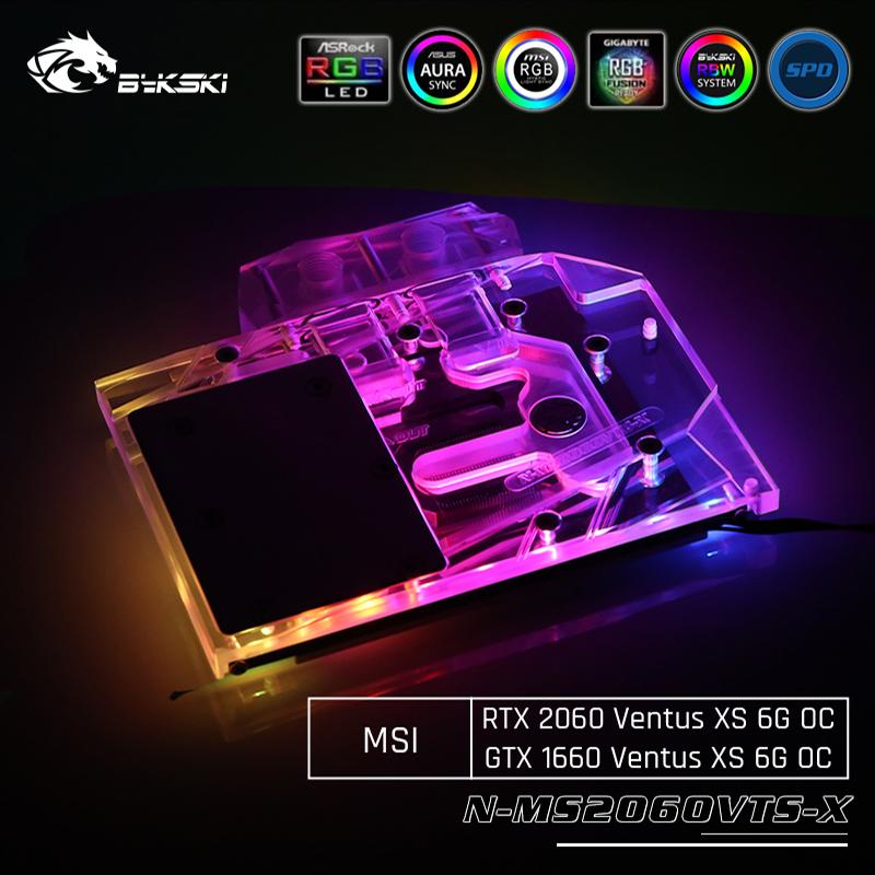 Bykski N-MS2060VTS-X GPU Water Cooling Block For MSI RTX 2060 Ventus XS 6G OC / GTX 1660 Ventus XS 6G | Water Cooling Block